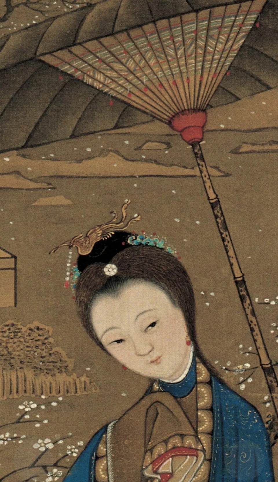 画师中的地位之高,可从以他为首的14位著名宫廷画家合作的康熙六旬