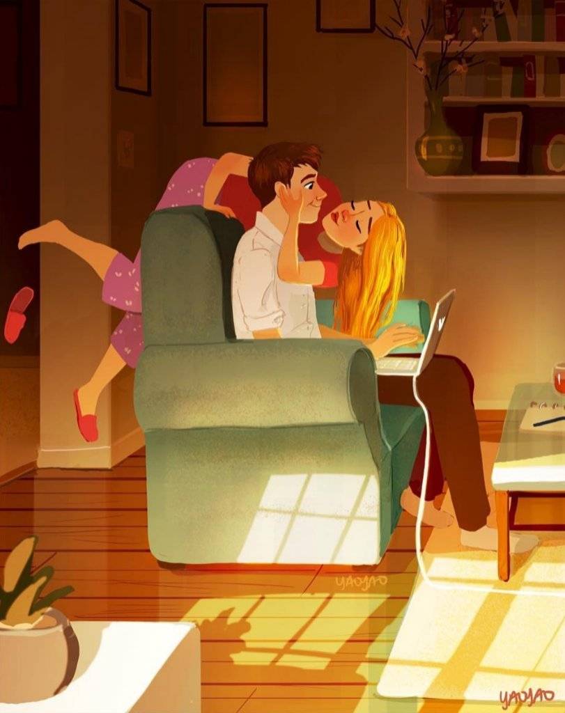 午后悠闲时光 美好生活 美国洛杉矶插画师 yaoyao ma van a