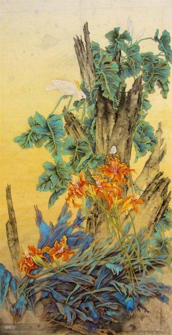 知名工笔画家李喆的工笔画造型生动写实,色彩浓重艳丽