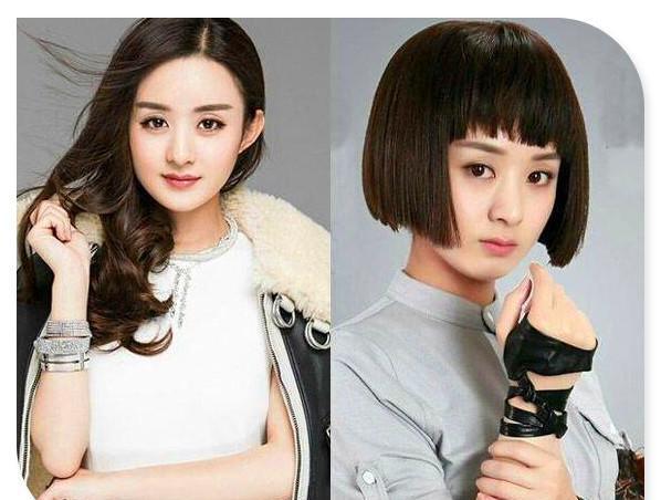 "长短发对比"赵丽颖pk范冰冰, 网友说: 这气质改变的也没谁啦