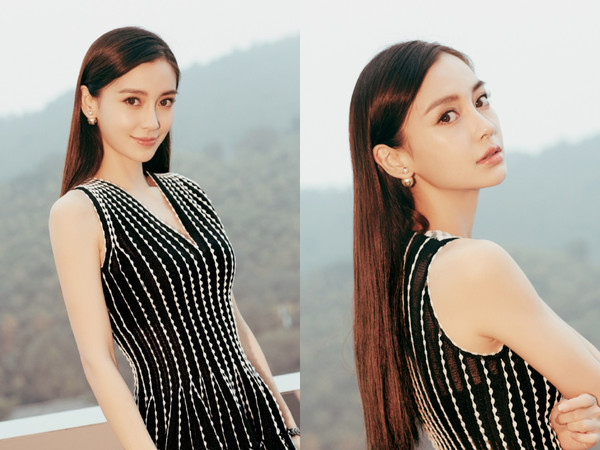 angelababy换上黑长直发型 网赞:太清纯根本真人芭比