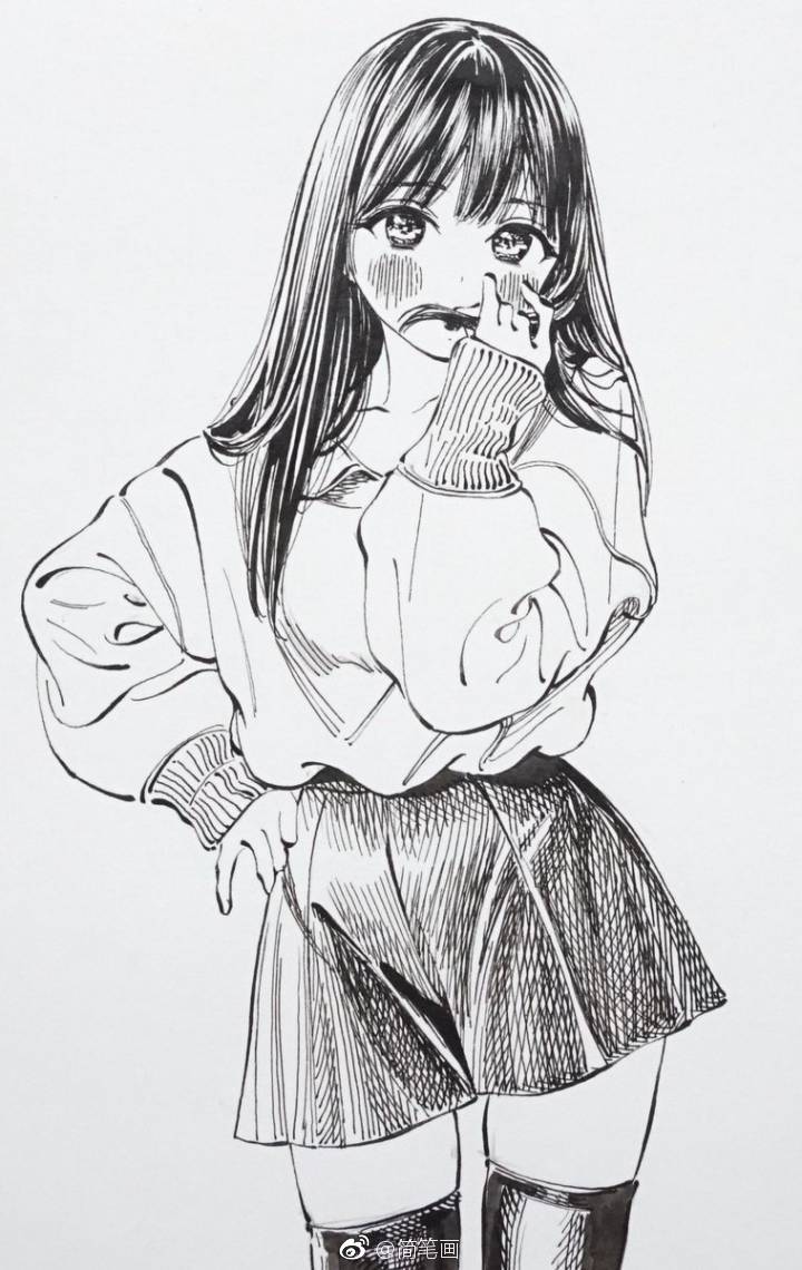 手绘日系小姐姐太可爱了吧bysiiteiebahiro