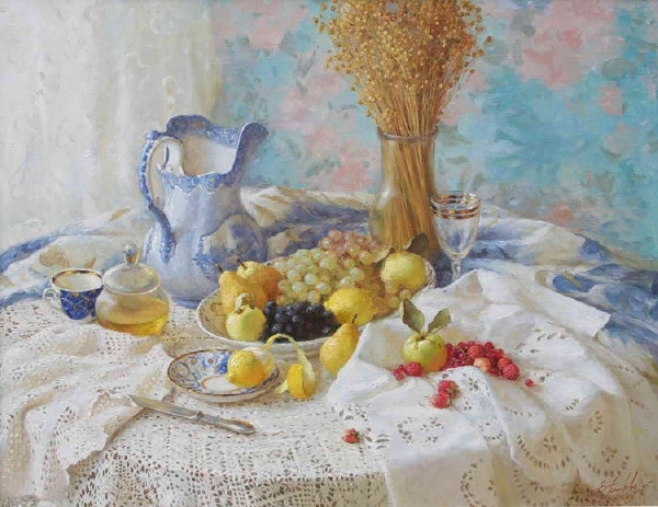 俄罗斯艺术家 elena petrova 的清雅油画
