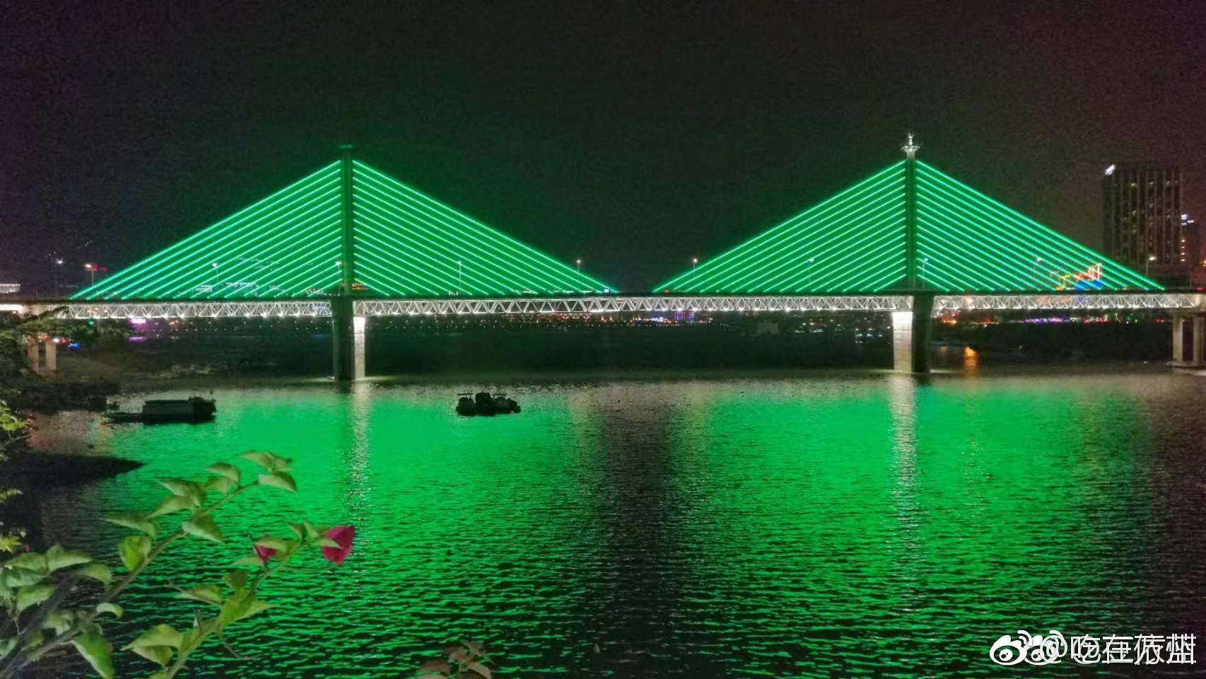 万州万安大桥新夜景,有木有觉得很美?图via@豆依蓝