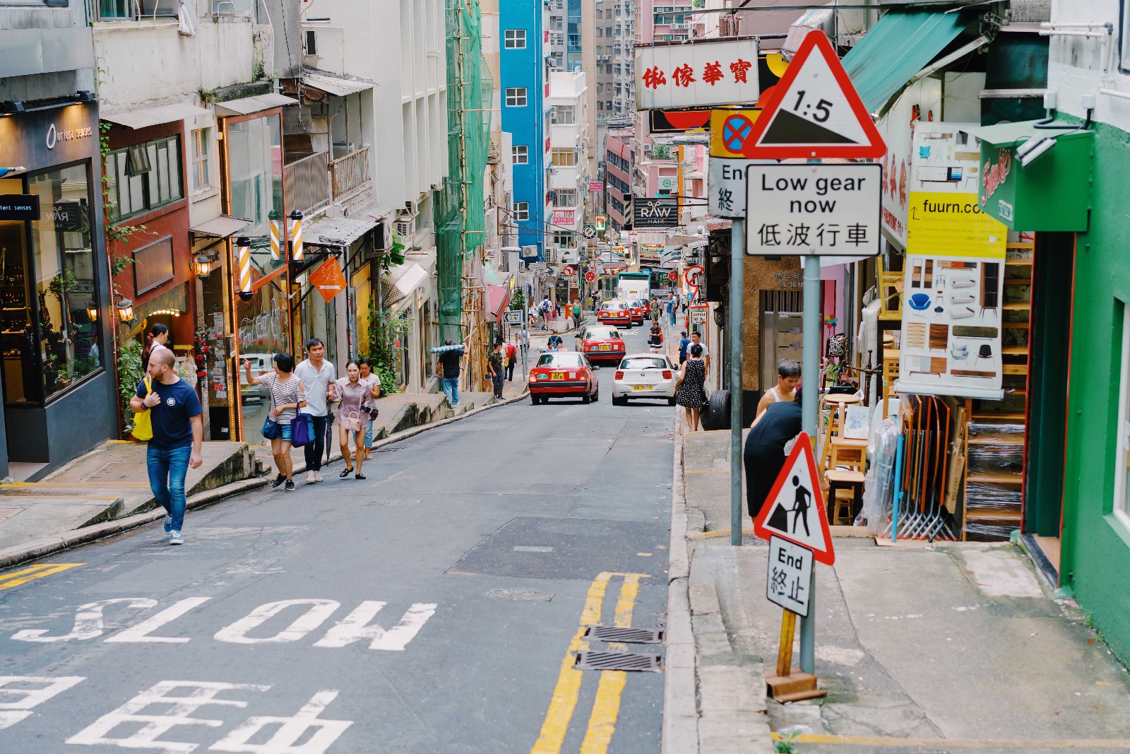 香港中环嘉咸涂鸦街 街头掠影