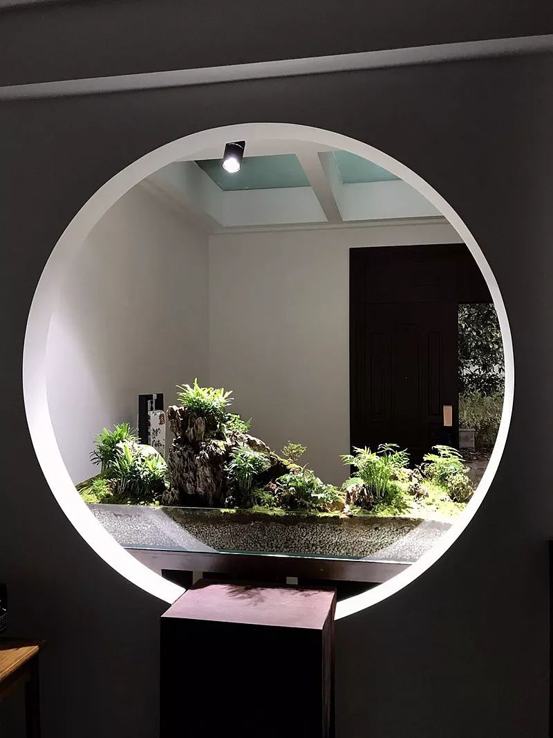 家居水景丨适合中式家居风格的造景,1.8米旱景矮缸