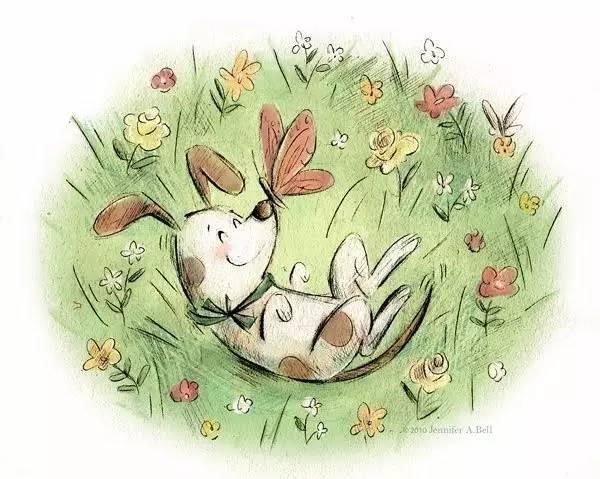 超萌的暖心小插画,可爱小动物们太治愈了