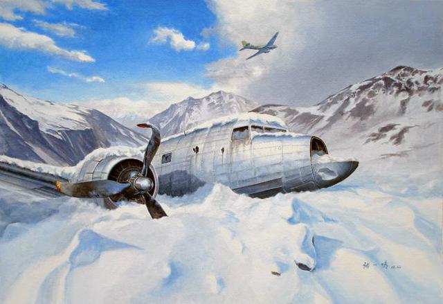 历史上最危险的航线,航线下有一条"铝谷",是用飞机残骸铺成的