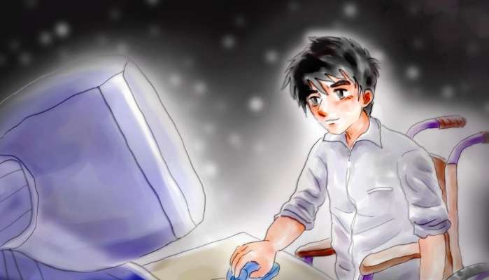 坐着轮椅应聘工作却遭拒绝奋发图强我成了平面设计师