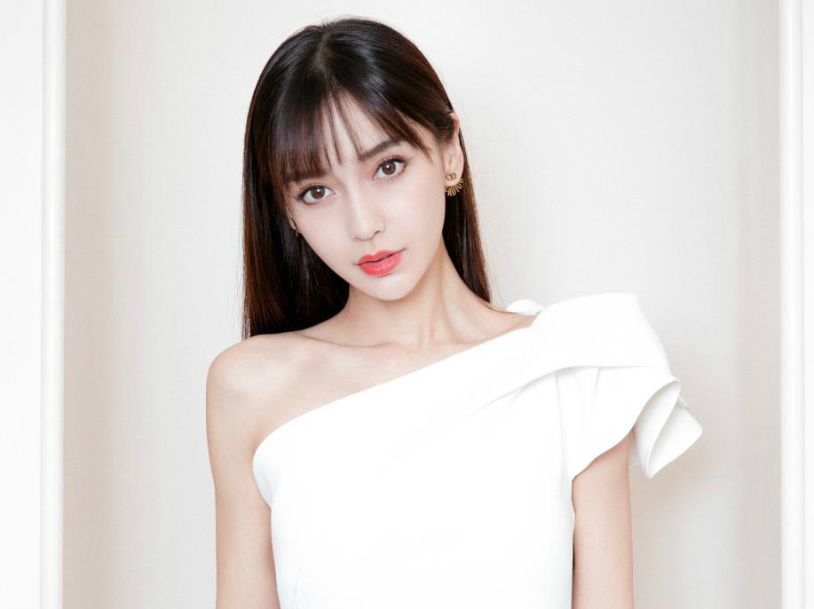 angelababy刘海造型,少女感满满