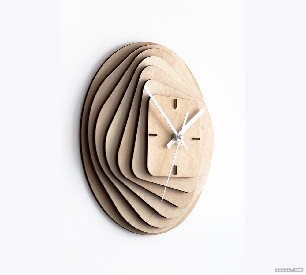 创意木质时钟设计