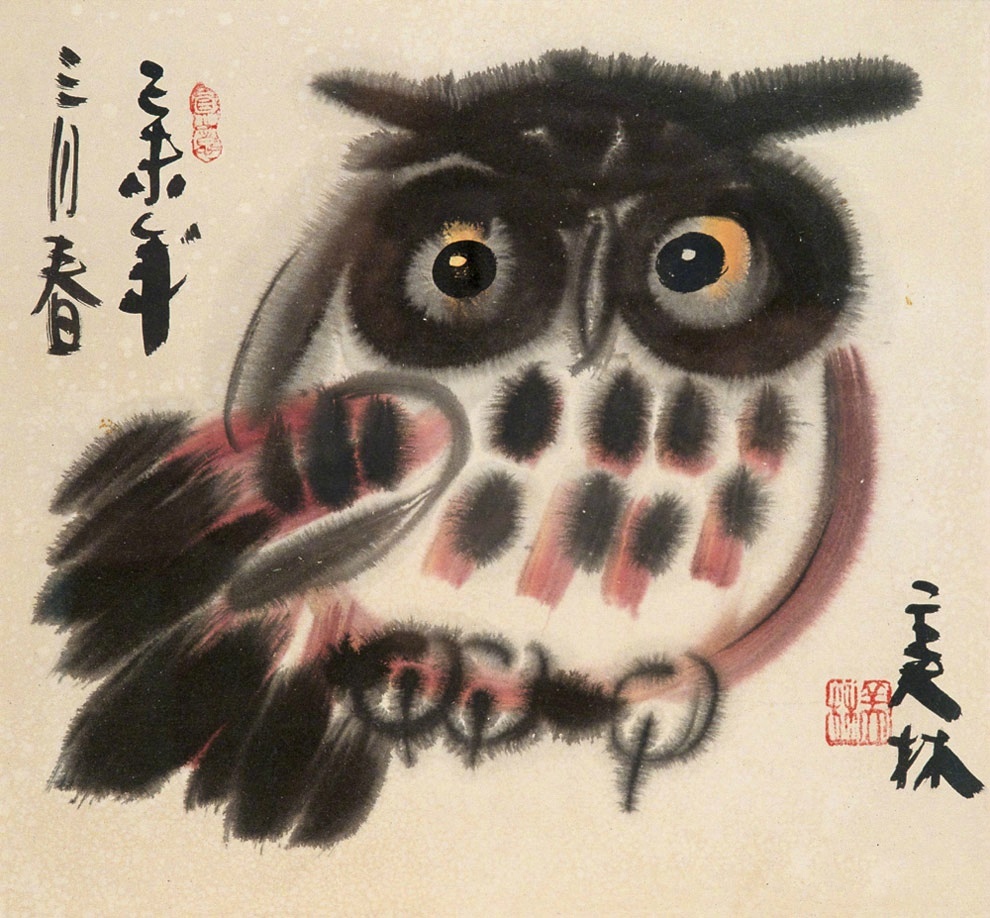 可爱动物水彩画韩美林作品