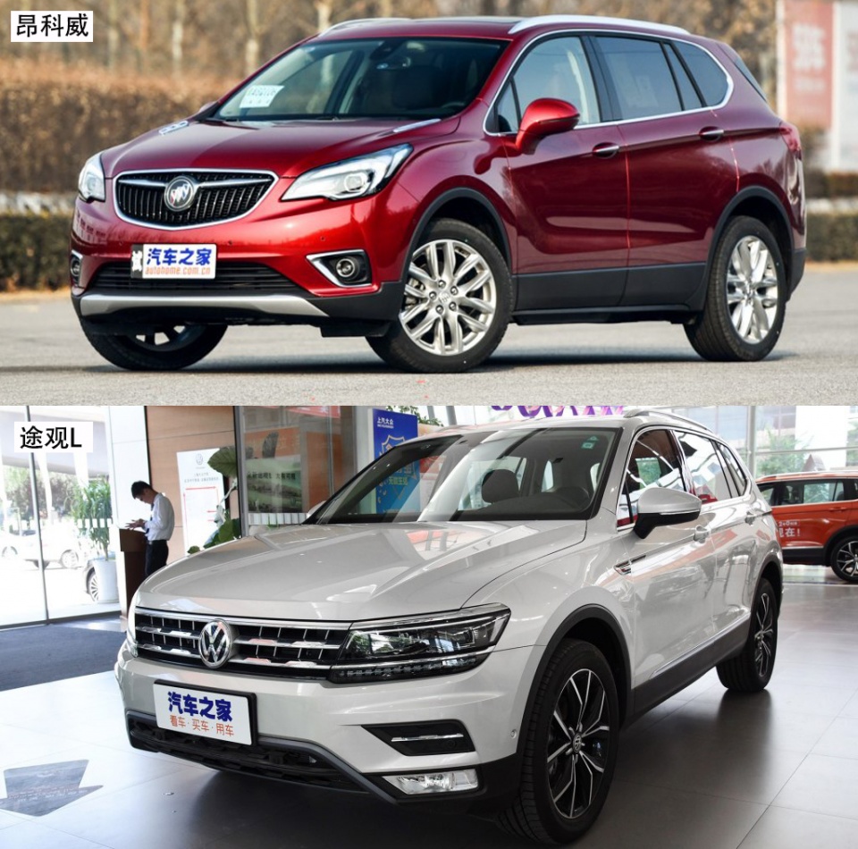 中型suv谁更强,昂科威全方位对比途观l
