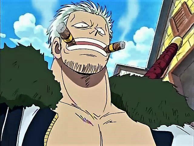 海贼王里抽雪茄的不少,但是要说最优特色的还是要属斯摩格,别人一般都