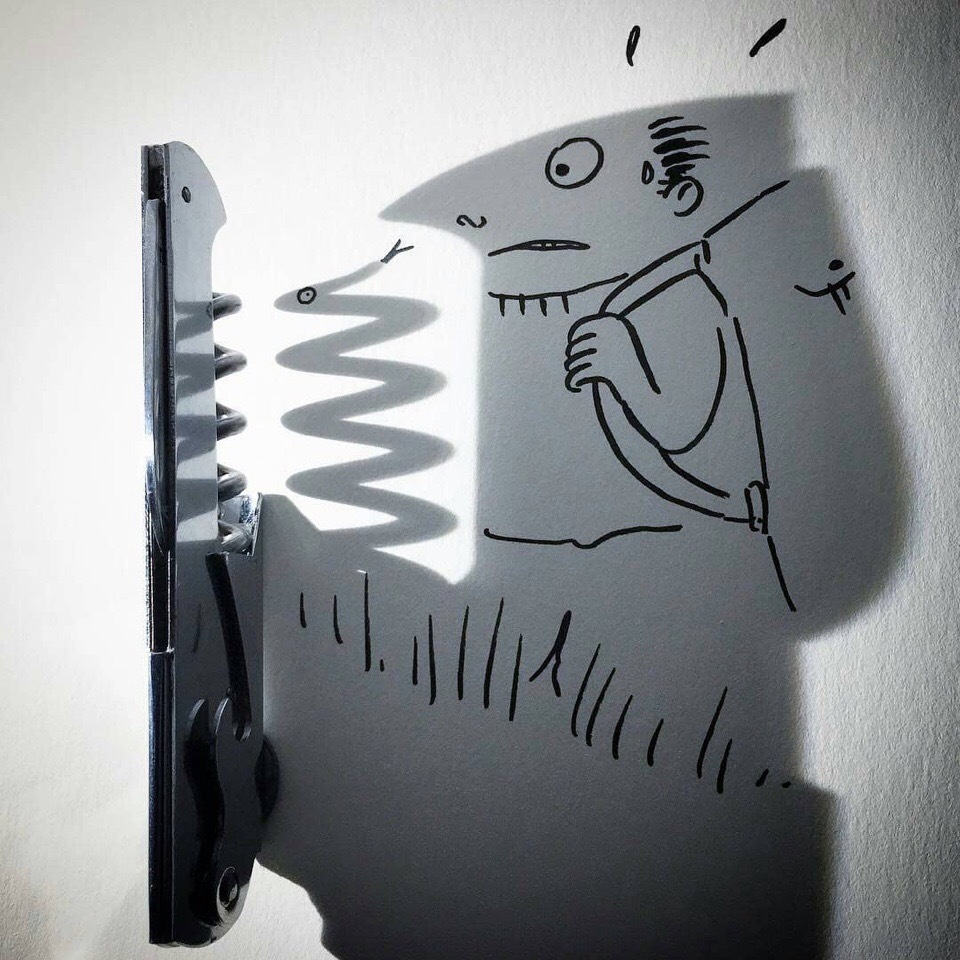 影子与插画的结合 | vincent bal