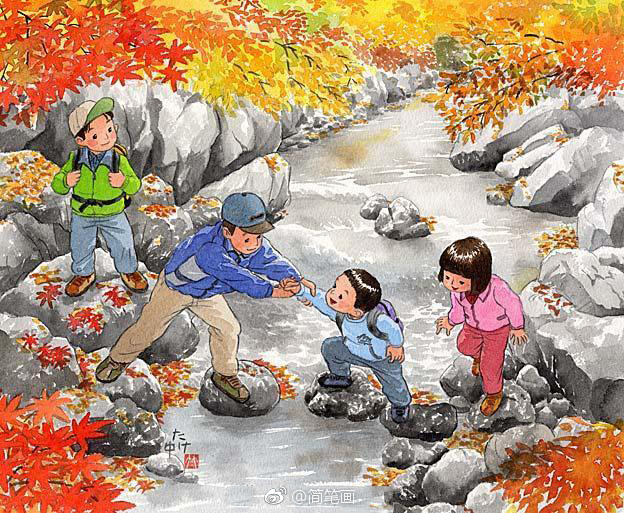 那些年回不去的童年时光.(插画师 竹中俊裕)