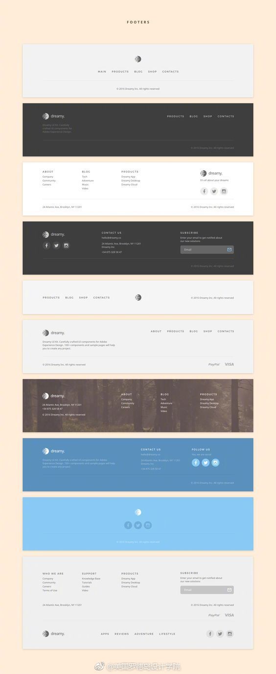 上百种经典的网页ui排版布局