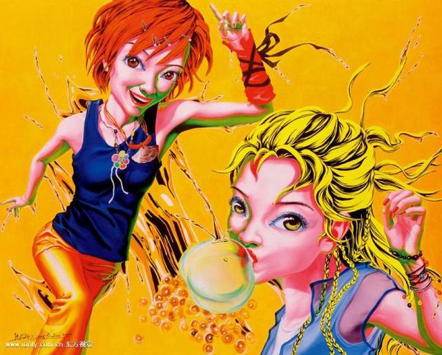 "新卡通一代"绘画代表,四川美院女教授熊莉钧油画作品欣赏