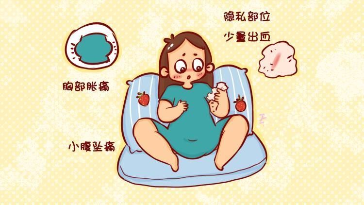 受精卵着床以后会感觉自己胸部有点胀,或者是有点刺痛的感觉,这都是