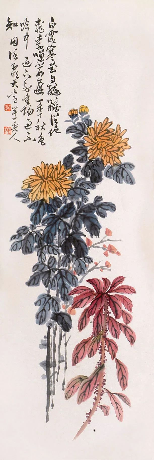 齐白石还将自己的三子齐子如送到半丁门下,成为陈半丁的得意门生.