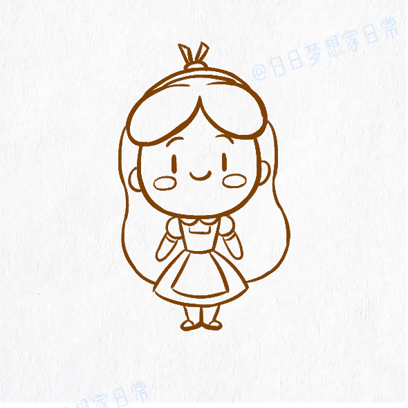 《灰姑娘》简笔画教程 | cr.@白日梦想家日常
