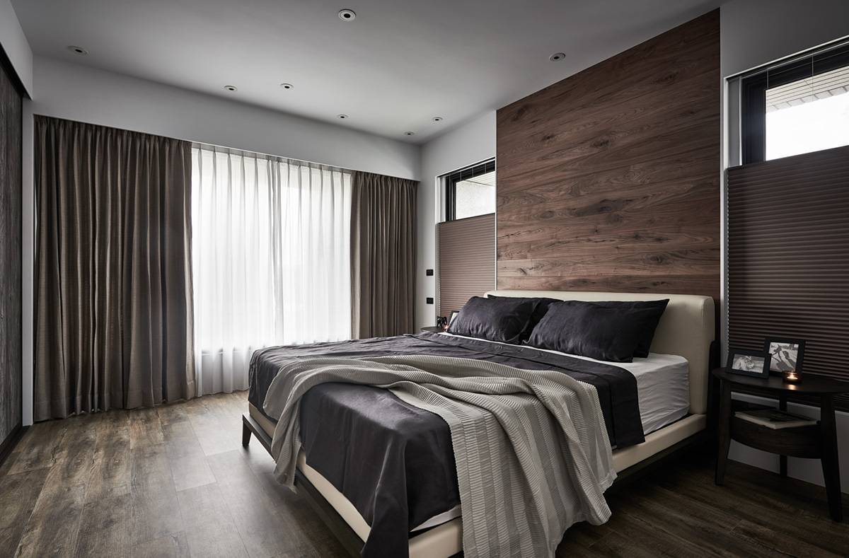 几何元素的大胆运用,深色系室内设计