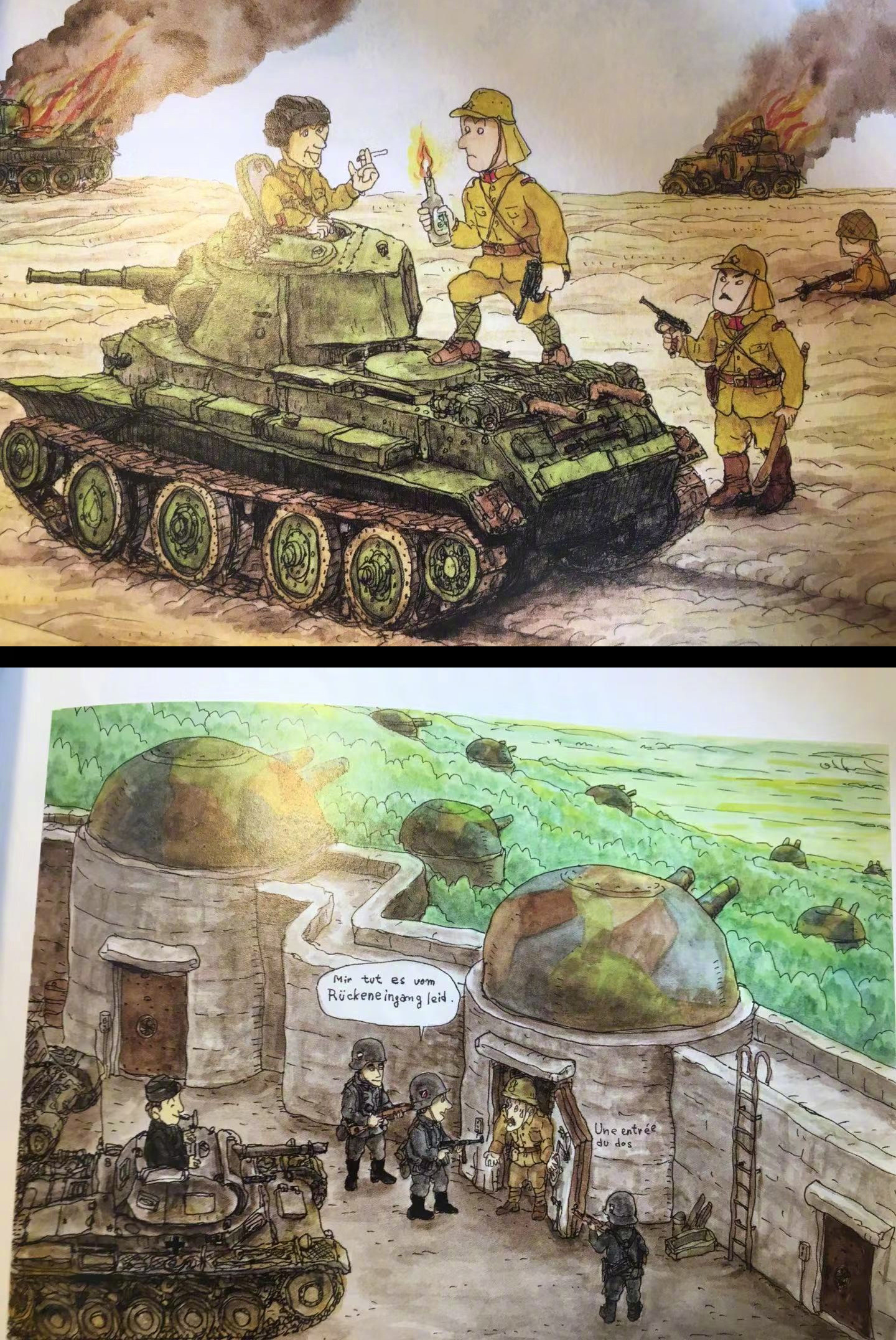 日本漫画家绘制的二战坦克漫画,几乎展现了整个二战过程