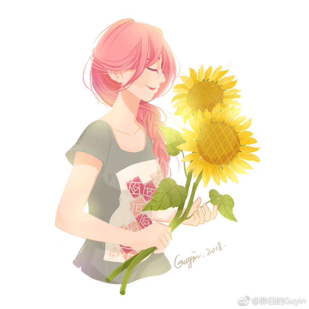 花束系列手捧花儿的女孩们