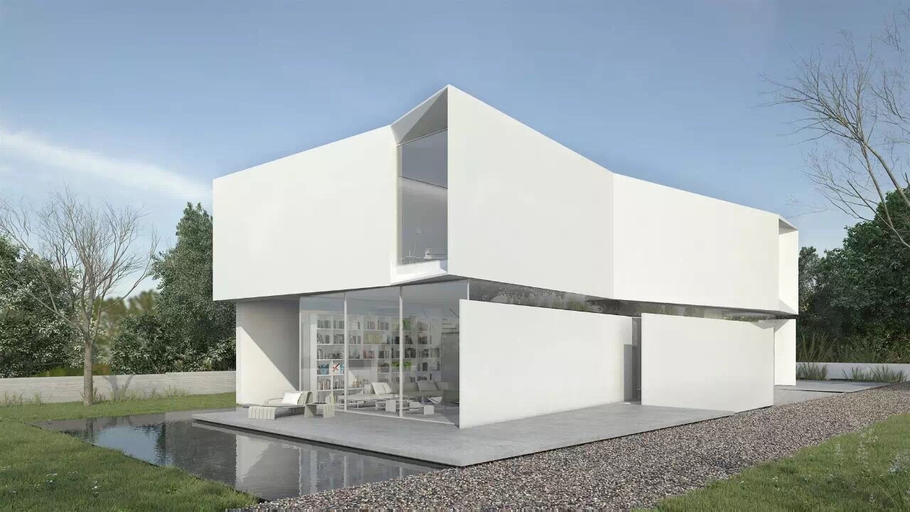 洁净白色建筑设计