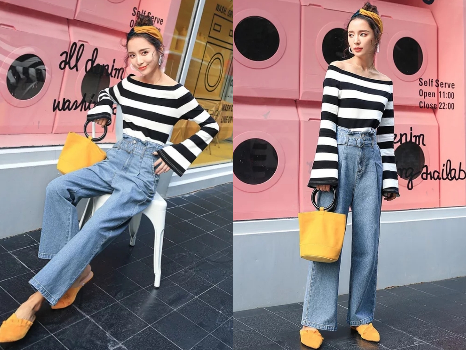 你是什么身材,都是可以轻松驾驭得了的裤子,搭配非常个性的豹纹平底鞋