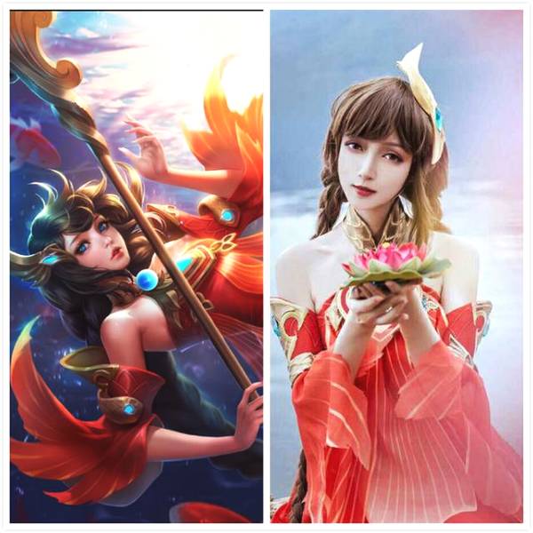 王者荣耀人气英雄cos大乔貂蝉美如画好想抱走她