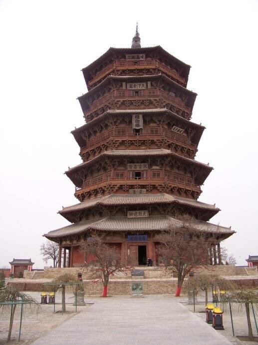 应县木塔,也叫佛宫寺释迦塔。它和埃菲尔铁塔|奇塔|比萨斜塔|朔州市|庆元|意大利_新浪新闻