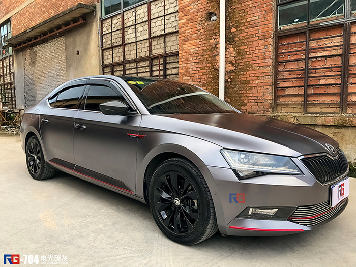 斯柯达速派车身改色电光碳灰 rg瑞集改色膜云南昆明加盟店出品