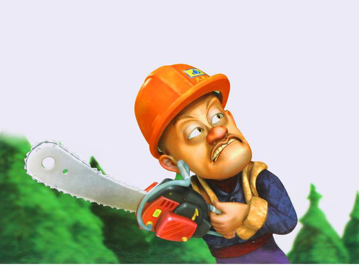 熊出没:盘点光头强五把电锯,最后一把是森林最大的克星!|电锯|伐木|熊