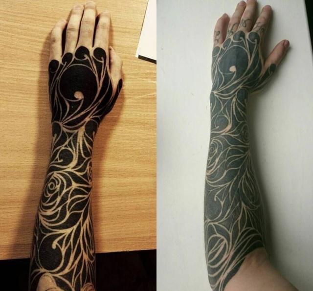 不一样的黑臂纹身另一种魅力