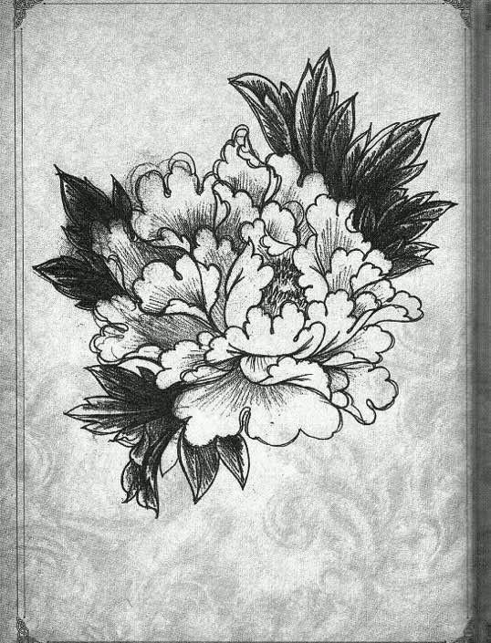 纹身手稿素材大图黑白图片