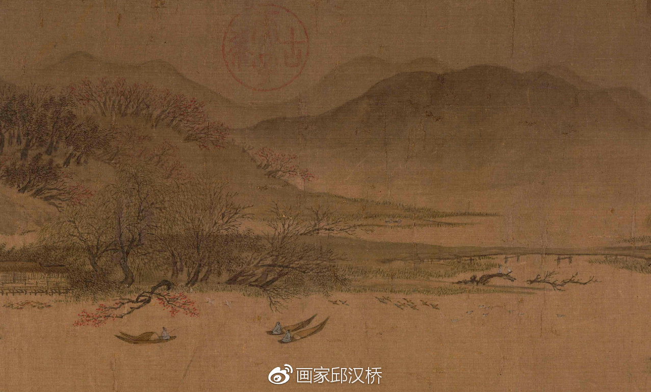 汉桥话画:宋代惠崇《溪山春晓图》秀美雅致的江南小景