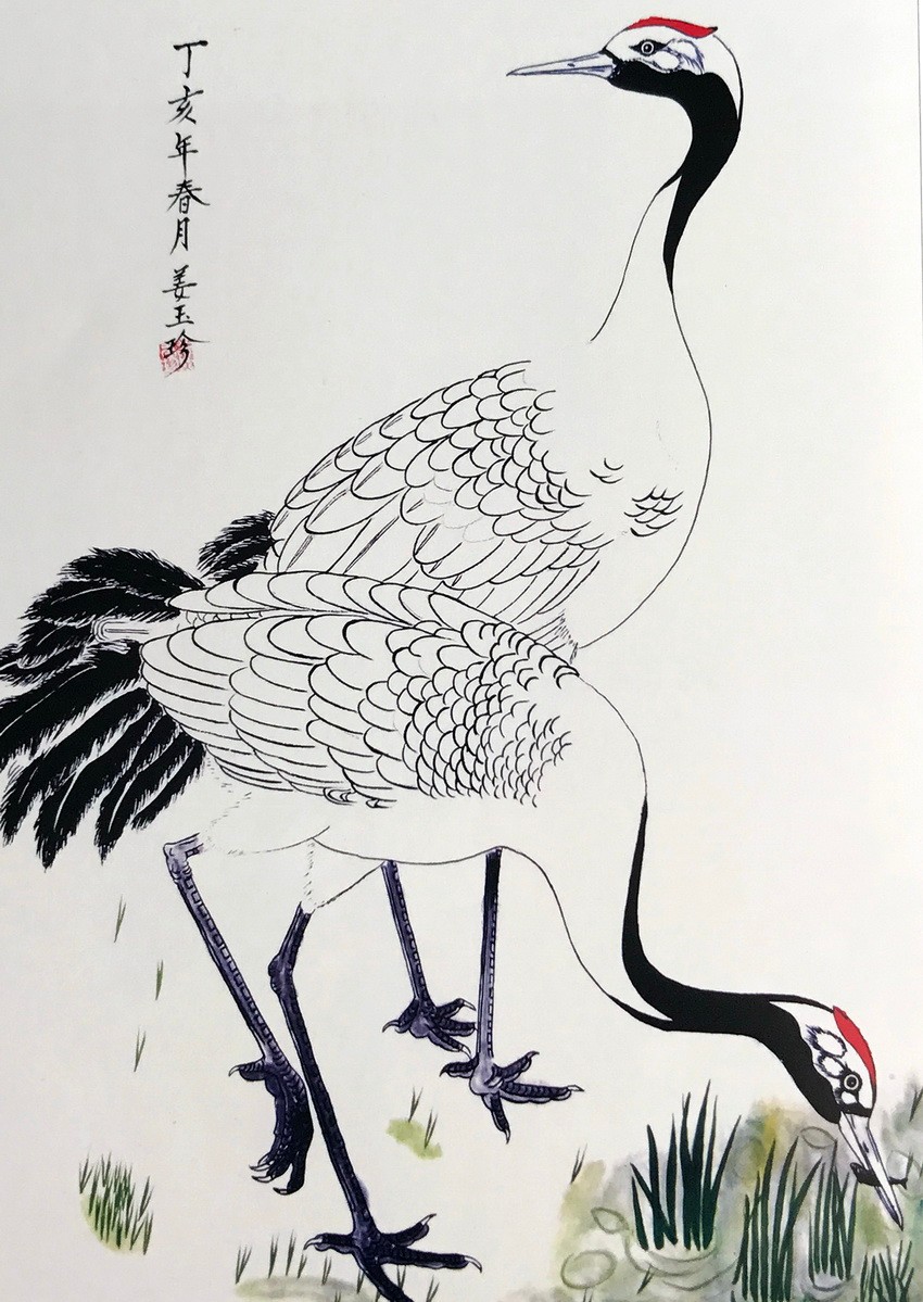 迎春梅花赞,秋岭山桃红:国画写意工笔花鸟欣赏