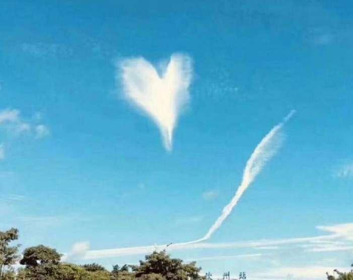 广西天空惊现"爱心云",刷爆了广西人的朋友圈,网友:太漂亮了!