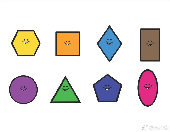 今天分享一些关于形状认知的手工素材