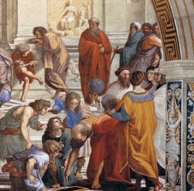 第一眼就爱上的世界名画:拉斐尔的《雅典学院》,用艺术致敬科学|拉斐尔|雅典学院|柏拉图_新浪新闻
