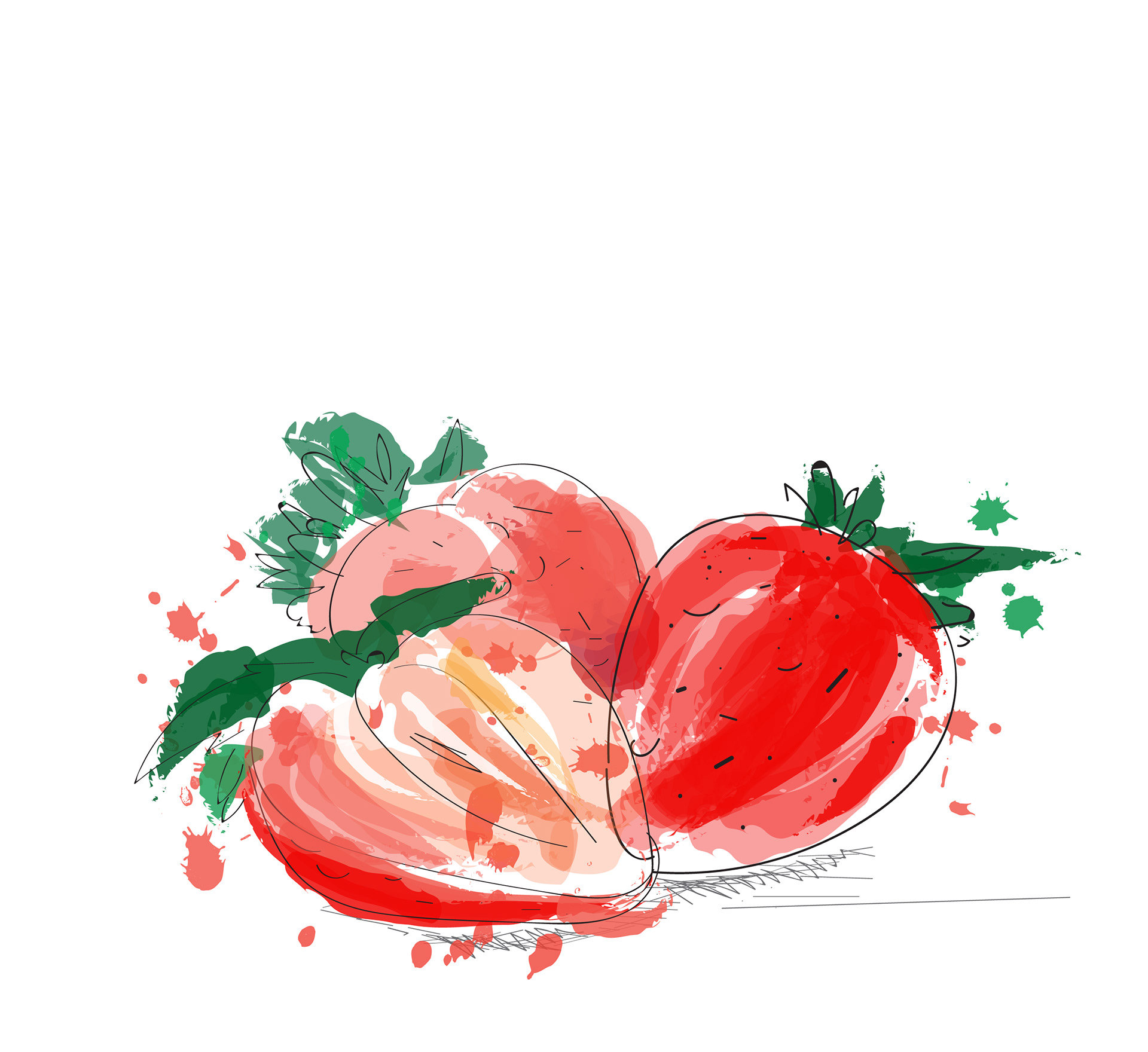 夏天快到了~先看看这组速途水果插画解解馋~ ‖.joanna rosado