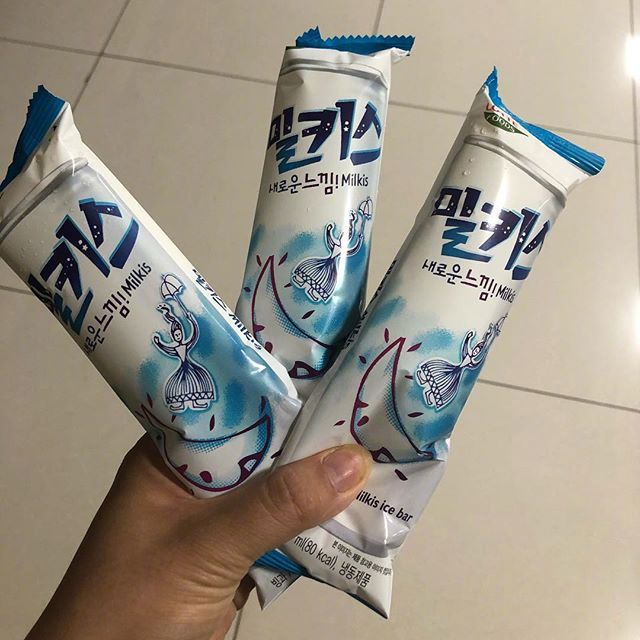 milkis牛奶汽水想必大家都知道吧~淡淡的牛奶加雪碧的味道|冰糕|汽水