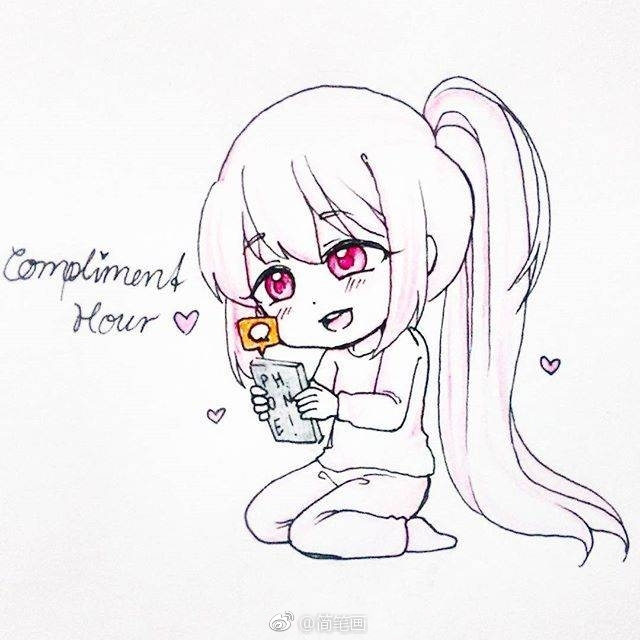 超可爱的动漫手绘byaluli
