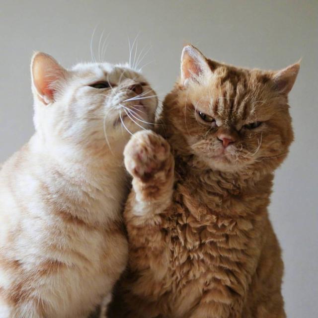 猫咪嫌对方有口臭,一脸嫌弃用力推开,主人:拒绝的样子简直萌翻