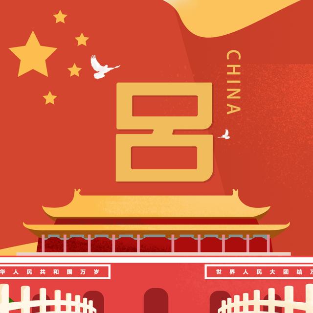 一个姓氏一个图腾,30款红色喜庆头像,情系中国红