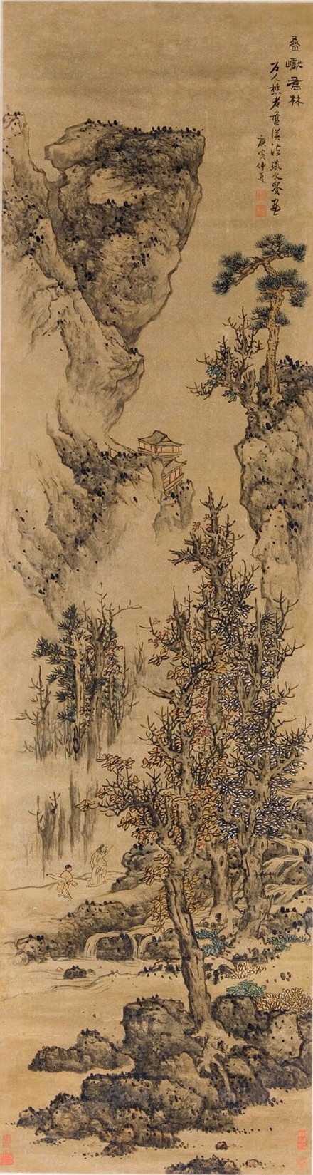 藍瑛(1585-1664),明代畫家,字田叔,人物畫像號蝶叟,晚號石頭陀,山公