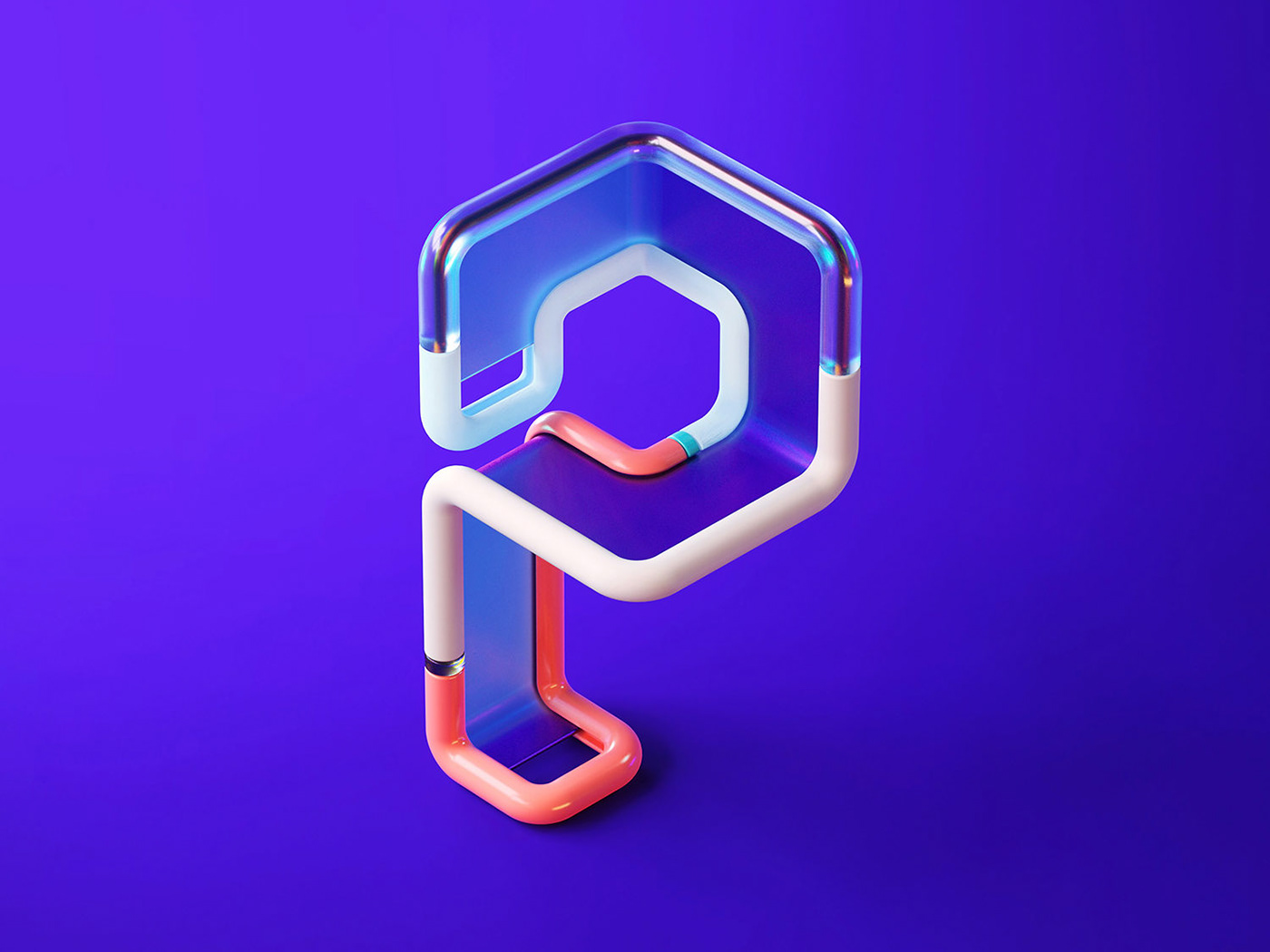 3d立体字母设计.质感超赞!