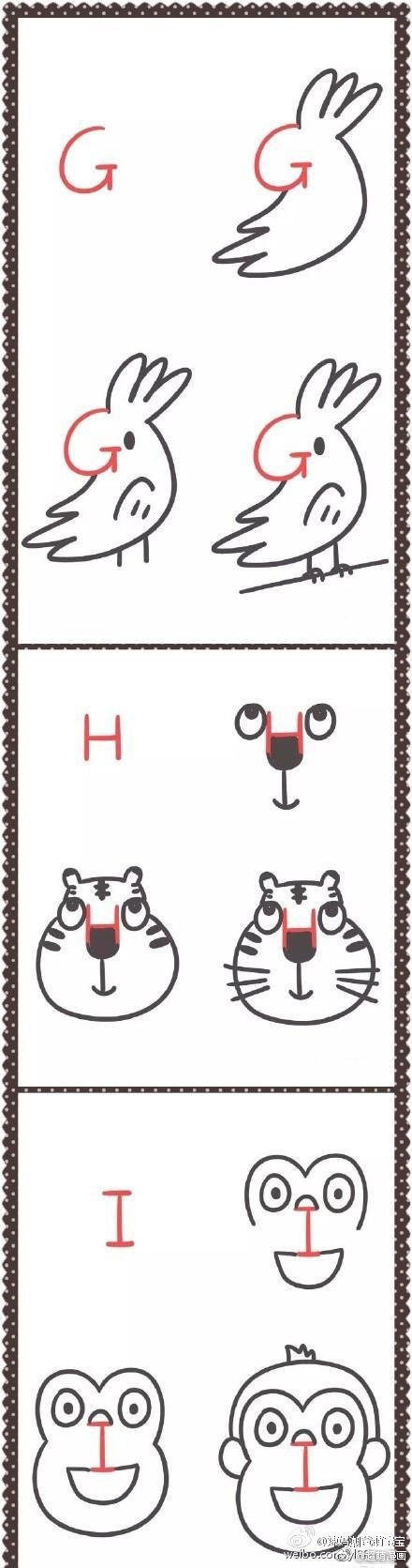 字母简笔画教程