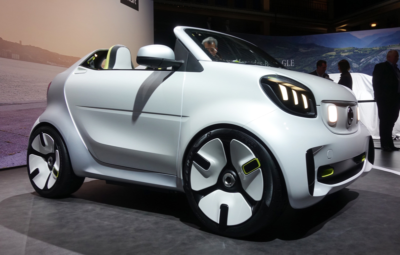 定位敞篷电动车 smart forease概念车巴黎车展首发亮相